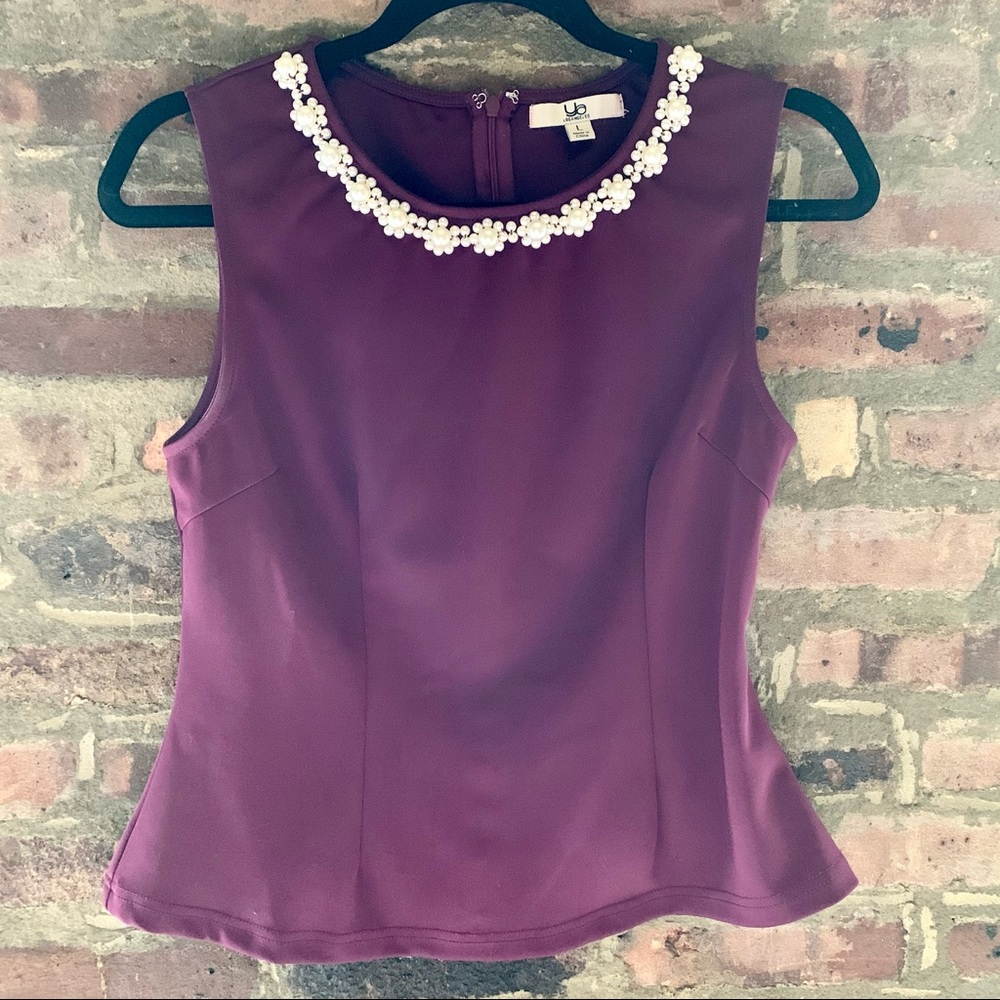 Purple peplum top